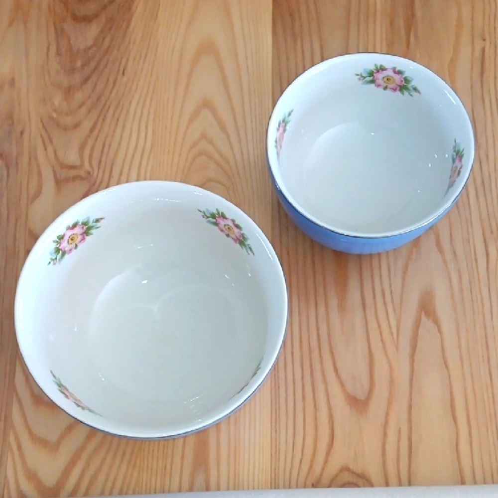 Halls Superior Quality Mixing Bowls Kitchenware Blue Morning Glory